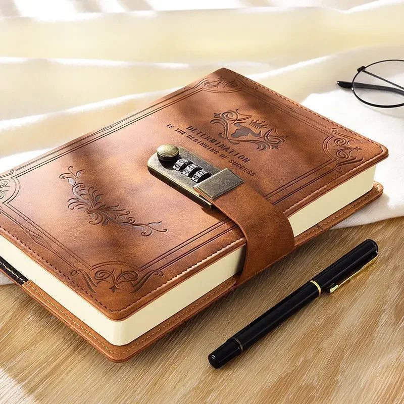 Leather Journal with Password Lock