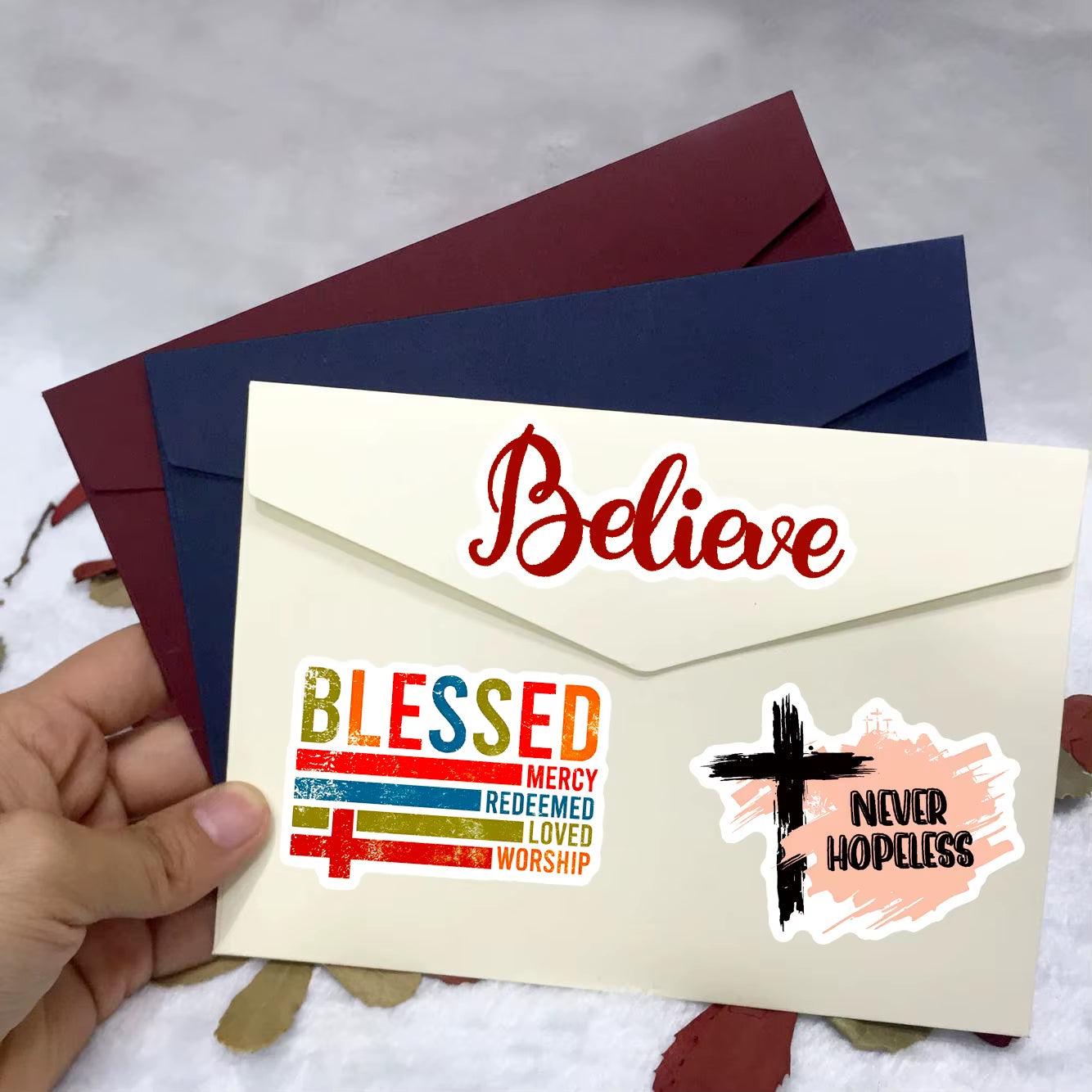 50Pcs Boho Style Jesus Christians Religion Sayings Stickers Skateboard Suitcase Graffiti Luggage DIY Bible Decals