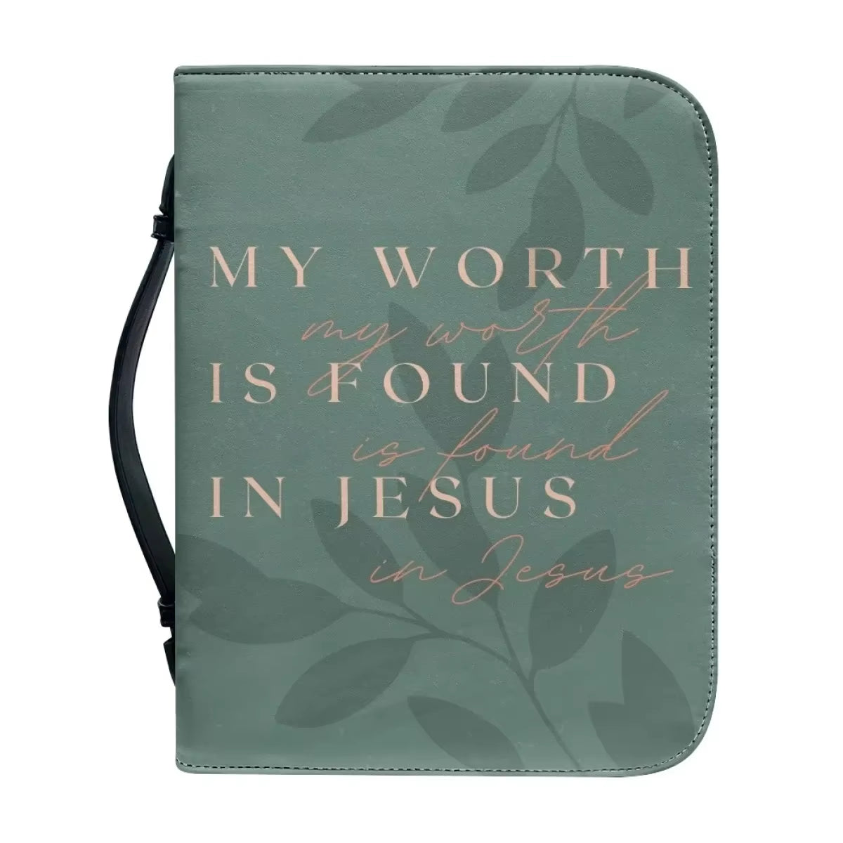 Bible Bag: Custom Praise Poetry β Leather Church Bible Cover & Study Handbag