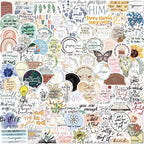 50PCS Motivational Jesus Phrase Graffiti Stickers DIY Graffiti Sticker Bible Verse Faith Decals Stationery Notebook Diary