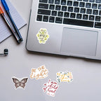 50PCS Motivational Jesus Phrase Graffiti Stickers DIY Graffiti Sticker Bible Verse Faith Decals Stationery Notebook Diary