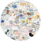 50PCS Motivational Jesus Phrase Graffiti Stickers DIY Graffiti Sticker Bible Verse Faith Decals Stationery Notebook Diary